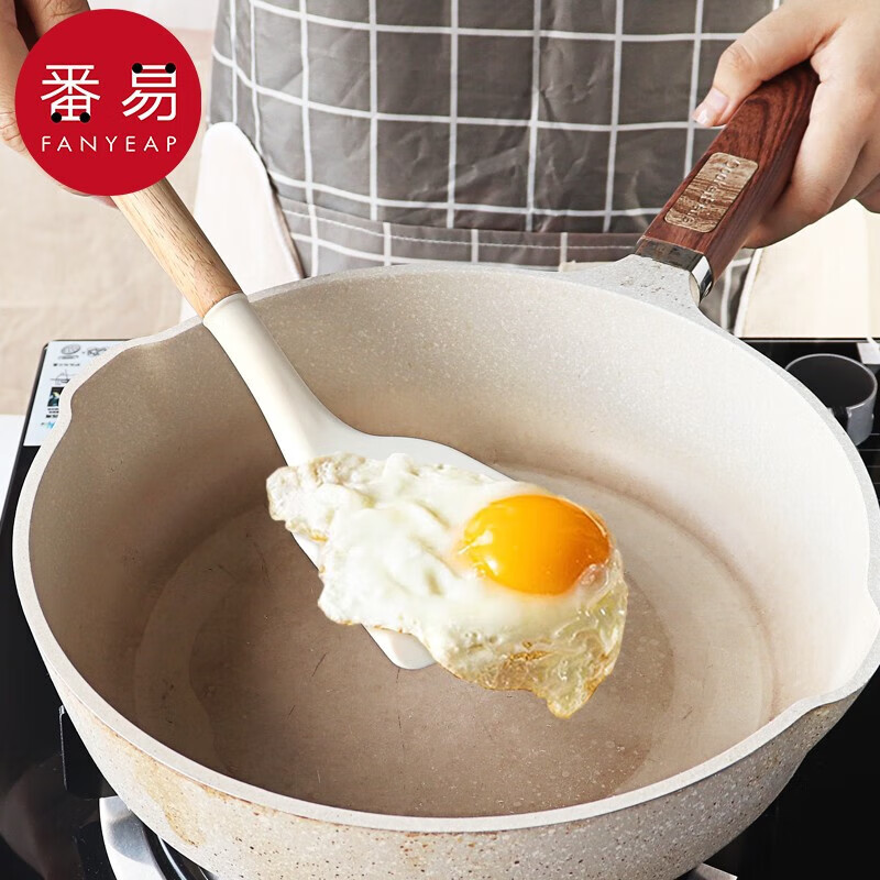 锅铲/硅胶A1pn081-不粘锅炒菜铲子木柄不伤锅漏铲厨具耐高温汤勺