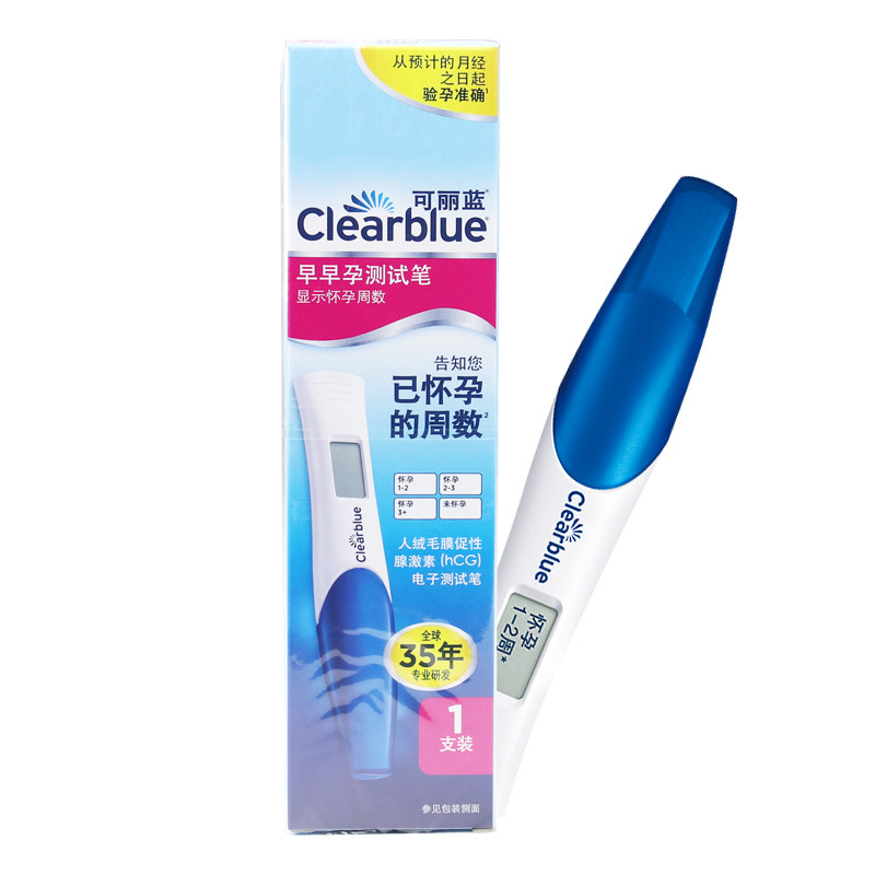 可丽蓝 早早孕测试笔 数码显示怀孕周数电子笔HCG测试
