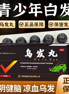 凉血乌发丸10丸滋阴健脑凉血乌发青少年白发症中药调理白发正品