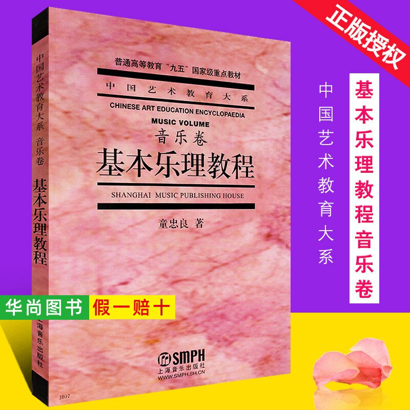【正版】基本乐理教程音乐卷 乐理基础知识教材 中国艺术教育大系 上海音乐出版社 童忠良著 乐理音程知识基础教程书 乐理基础教材