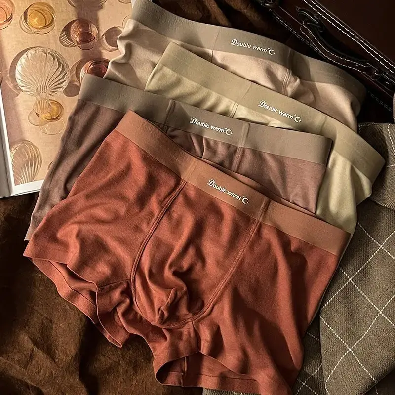 新款软糯磨毛美拉德男士内裤透气保暖高端男款四角平角裤短裤头,女士内衣/男士内衣/家居服,男平角内裤,淘宝优惠券,粉丝福利购,淘宝优惠卷