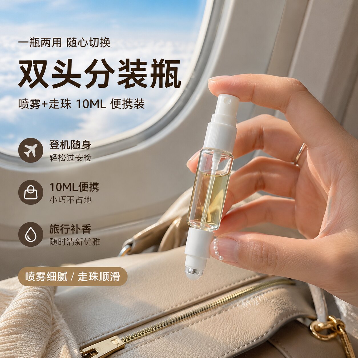 滚珠驱蚊液分装旅行随身补香小瓶