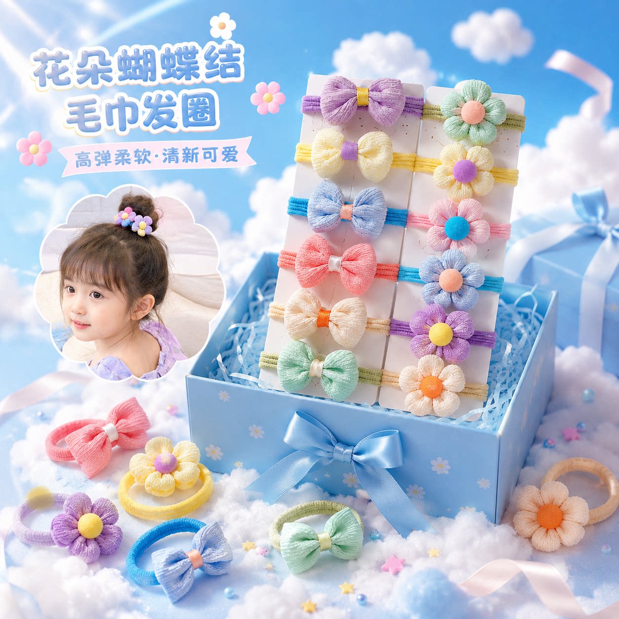 扎发发绳多色不伤发可爱款