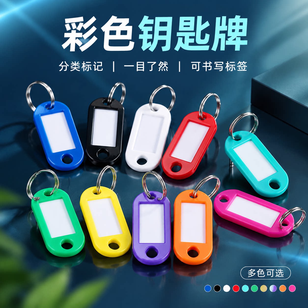 塑料彩色钥匙牌手写编号标签