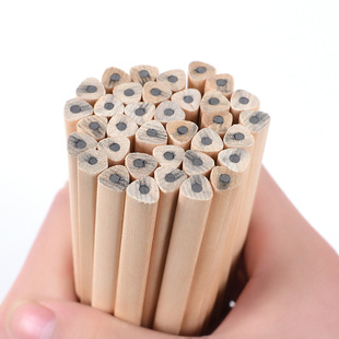 24支木质2B铅笔学生绘图素描HB铅笔绘画笔文具考试学习用品原木色