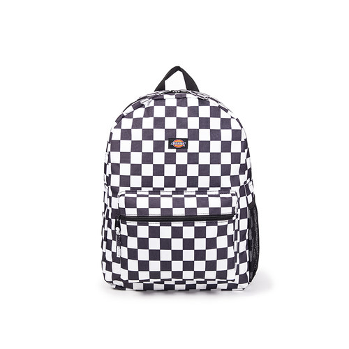dickies 双肩背包男女同款书包黑白棋盘格时尚潮流电脑大背包学生