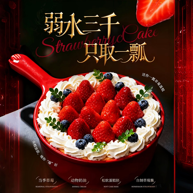 草莓生日蛋糕全国同城配送