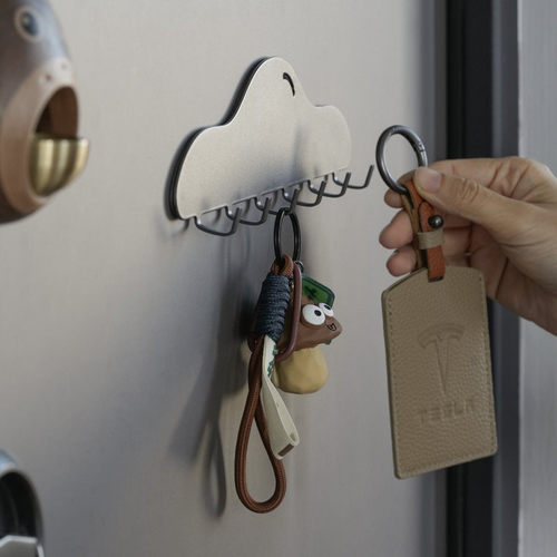 爆品入户门磁吸挂钩门口钥匙扣挂架磁铁免打孔门后收纳架玄关置物