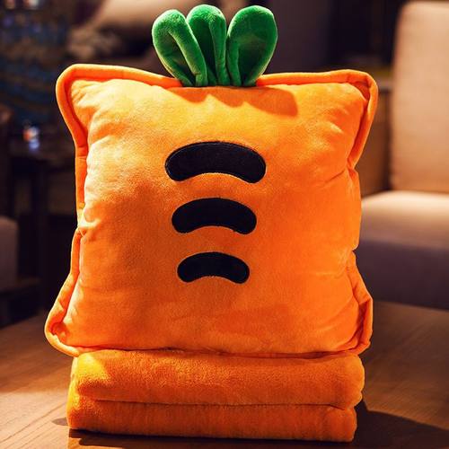 爆品办公室午睡枕头多功能暖手捂睡觉抱枕毯子被子两用靠垫三合一