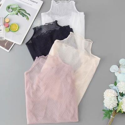 高领黑色蕾丝打底衫长袖毛衣