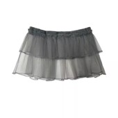 网纱松紧腰头蓬松裙摆短裙女春夏层次感叠穿屁帘