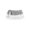 亚萌感条纹星星蕾丝拼接屁帘半身裙女小众设计感打底短裙