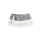 亚萌感条纹星星蕾丝拼接屁帘半身裙女小众设计感打底短裙