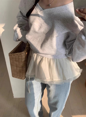 韩国韩女甜甜小围裙 叠穿混搭蓬蓬系带屁帘 2色
