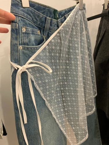 蕾丝花边围裙设计个性叠穿神器