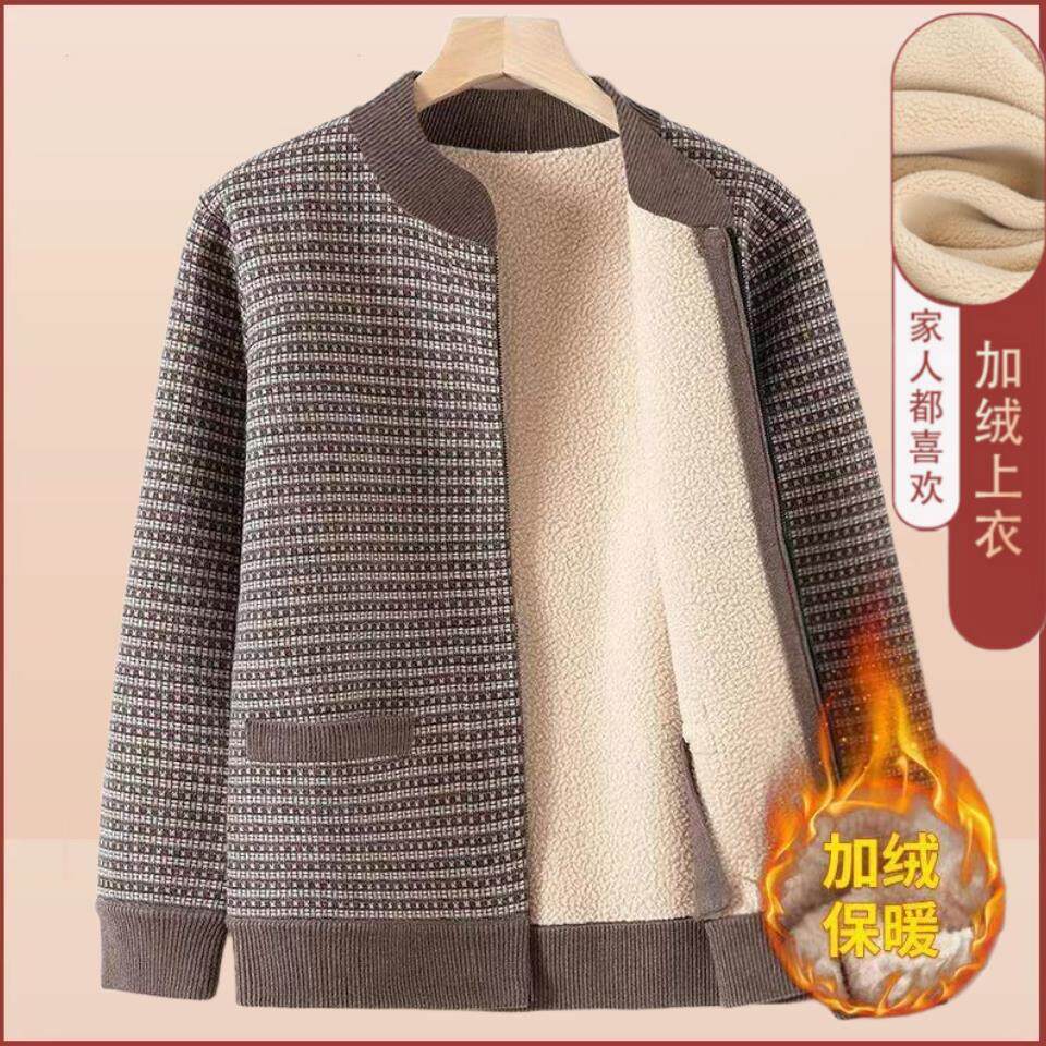 妈妈加绒加厚印花冬季装