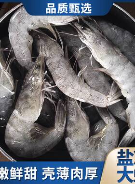 海洋演义大虾厄瓜多尔白虾速冻海虾桑塔原盒1650g大虾海鲜水产