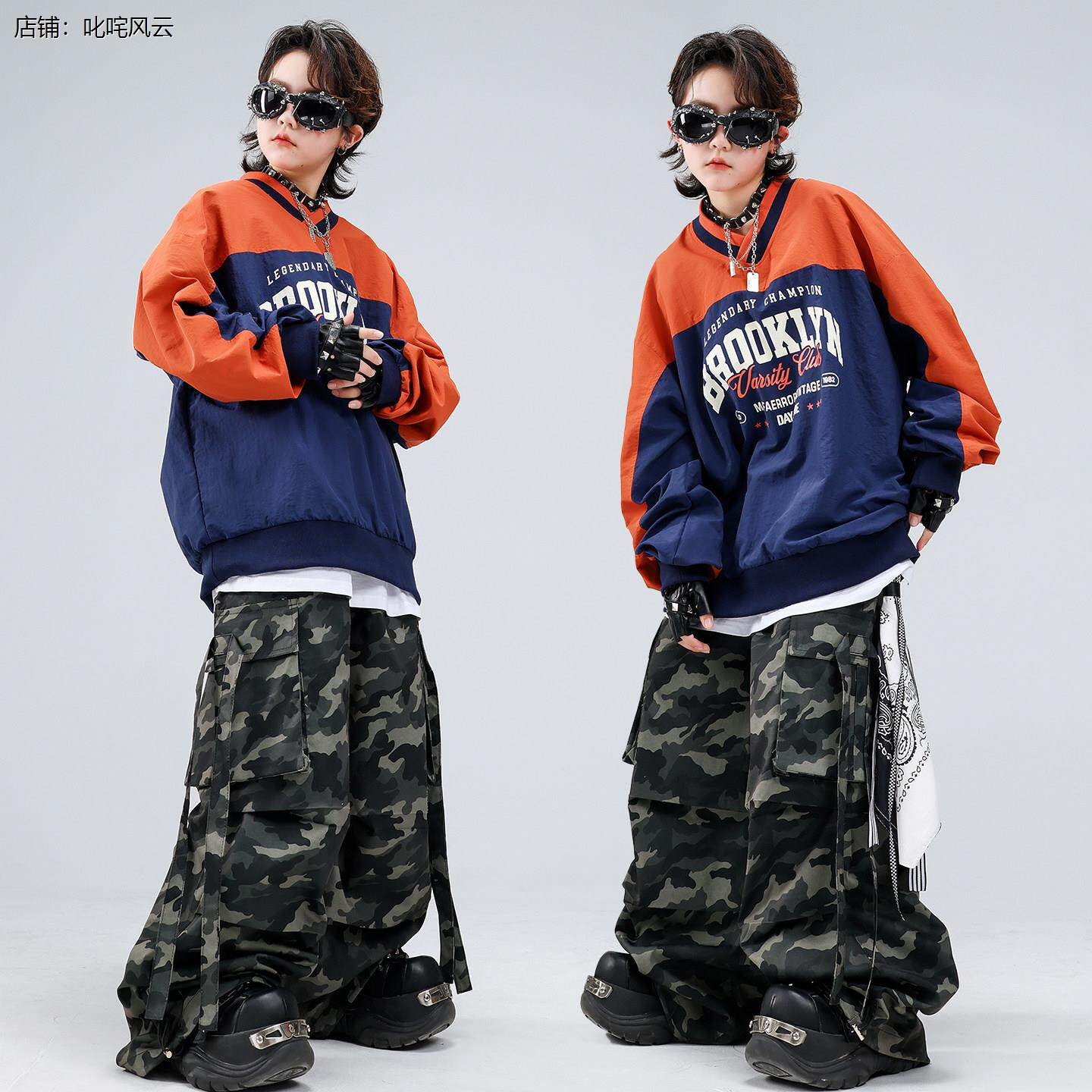 儿童街舞潮服嘻哈男酷长