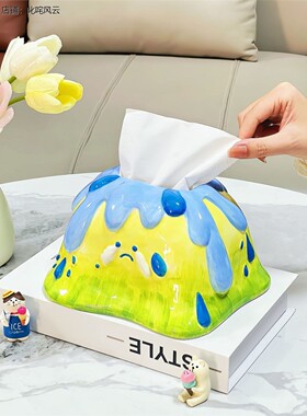高颜值纸巾盒抽陶瓷餐精