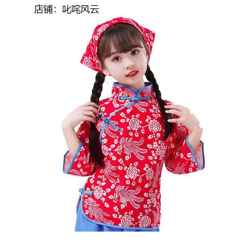 村姑服装儿童采茶服农村
