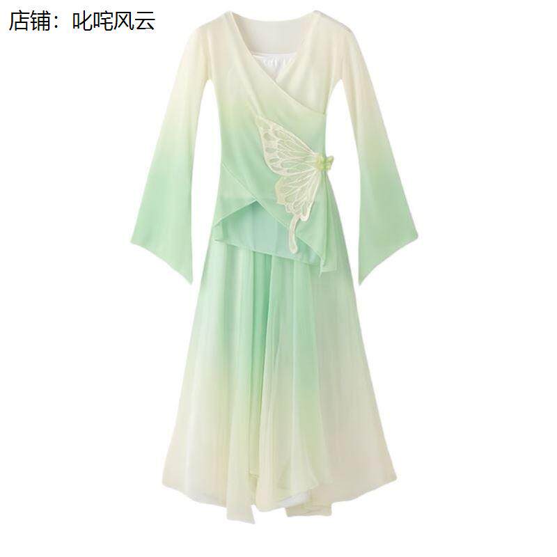 桃花笑古典舞蹈服装飘逸