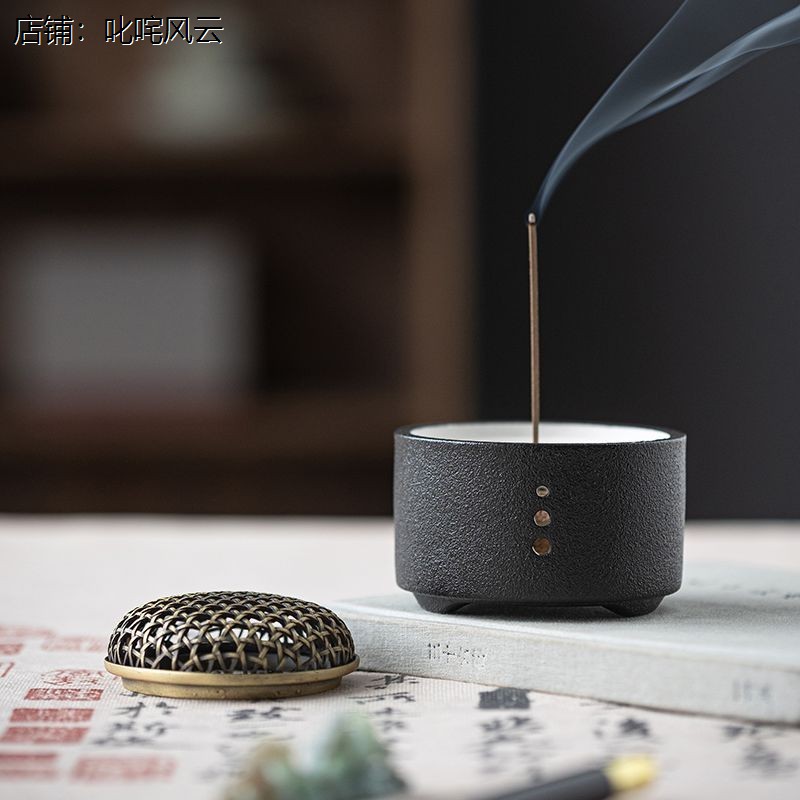 创意铜盖香炉线香盘香薰