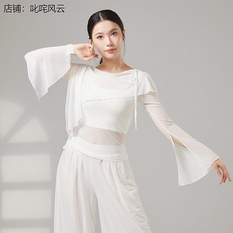 古典舞纱衣女长袖喇叭袖