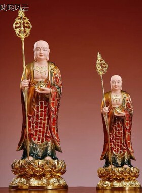 新年铜彩地藏王菩萨像家