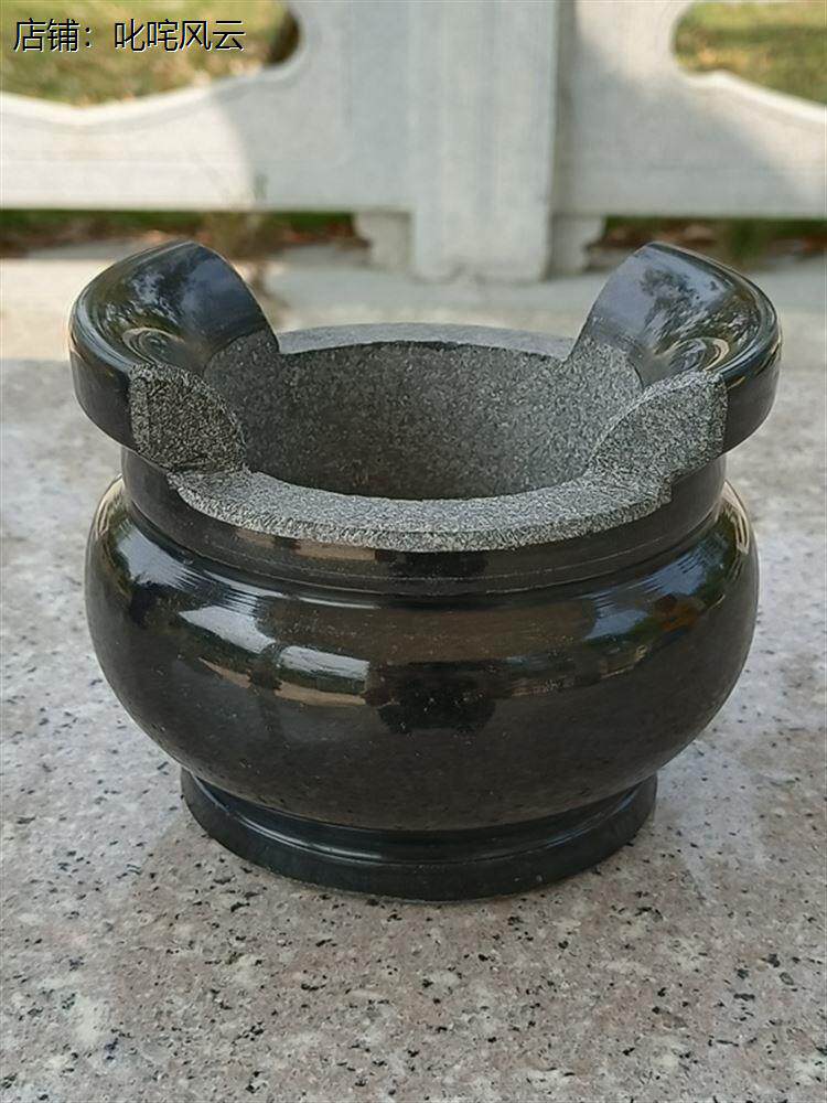 香炉室外石头家用坟前墓前摆件供奉祭祀上香香炉防腐蚀耐风化香炉