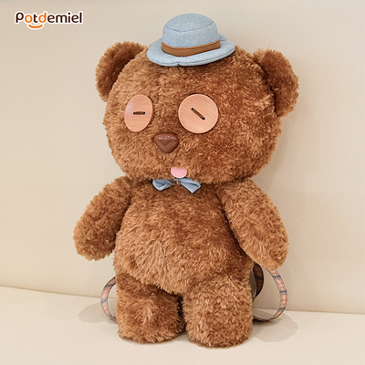 环球正版potdemiel蜂蜜罐tim熊毛绒玩偶公仔娃双肩包出游生日礼物