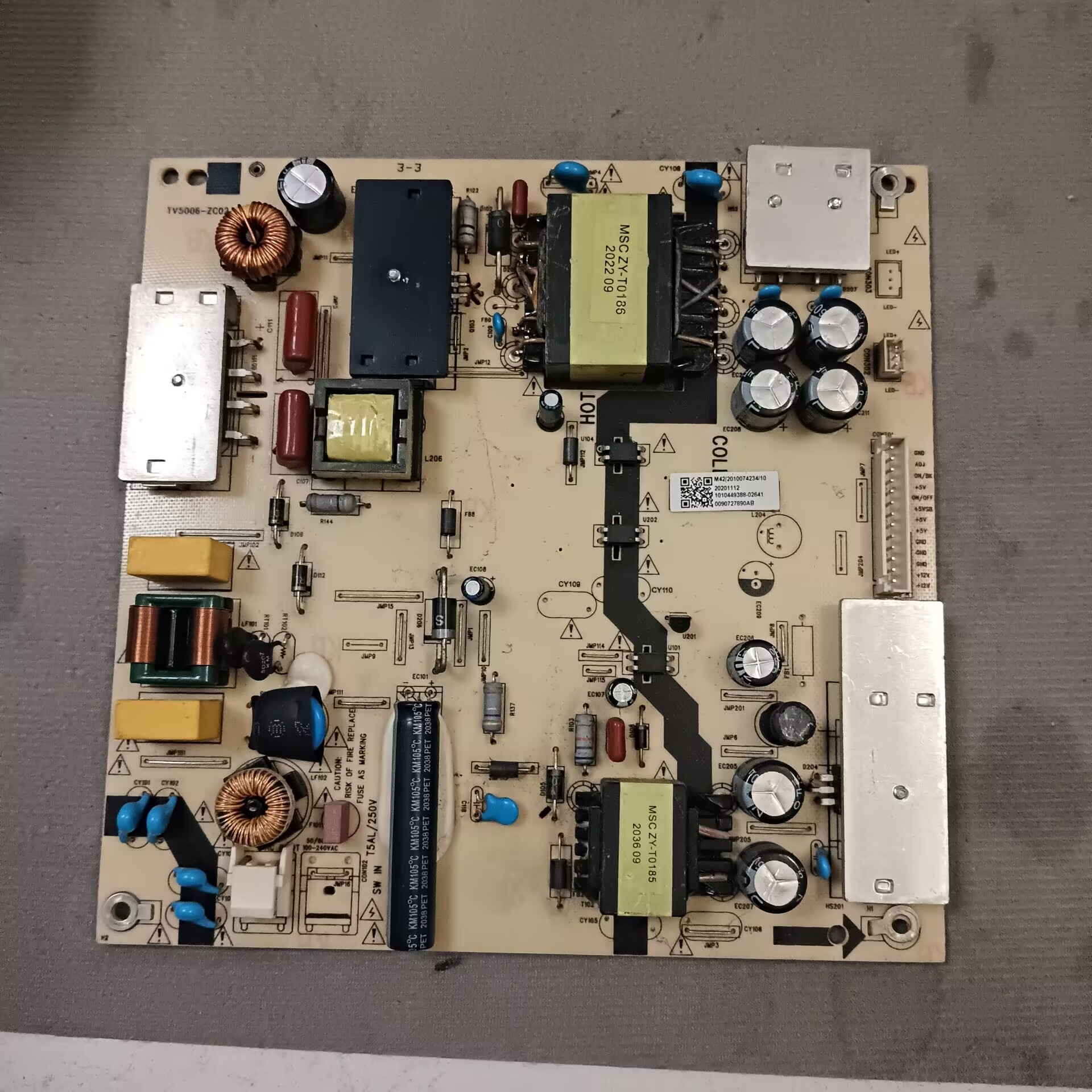 原装拆机海尔 LS58H610G 电源板 TV5006-ZC02-02 0090727890B