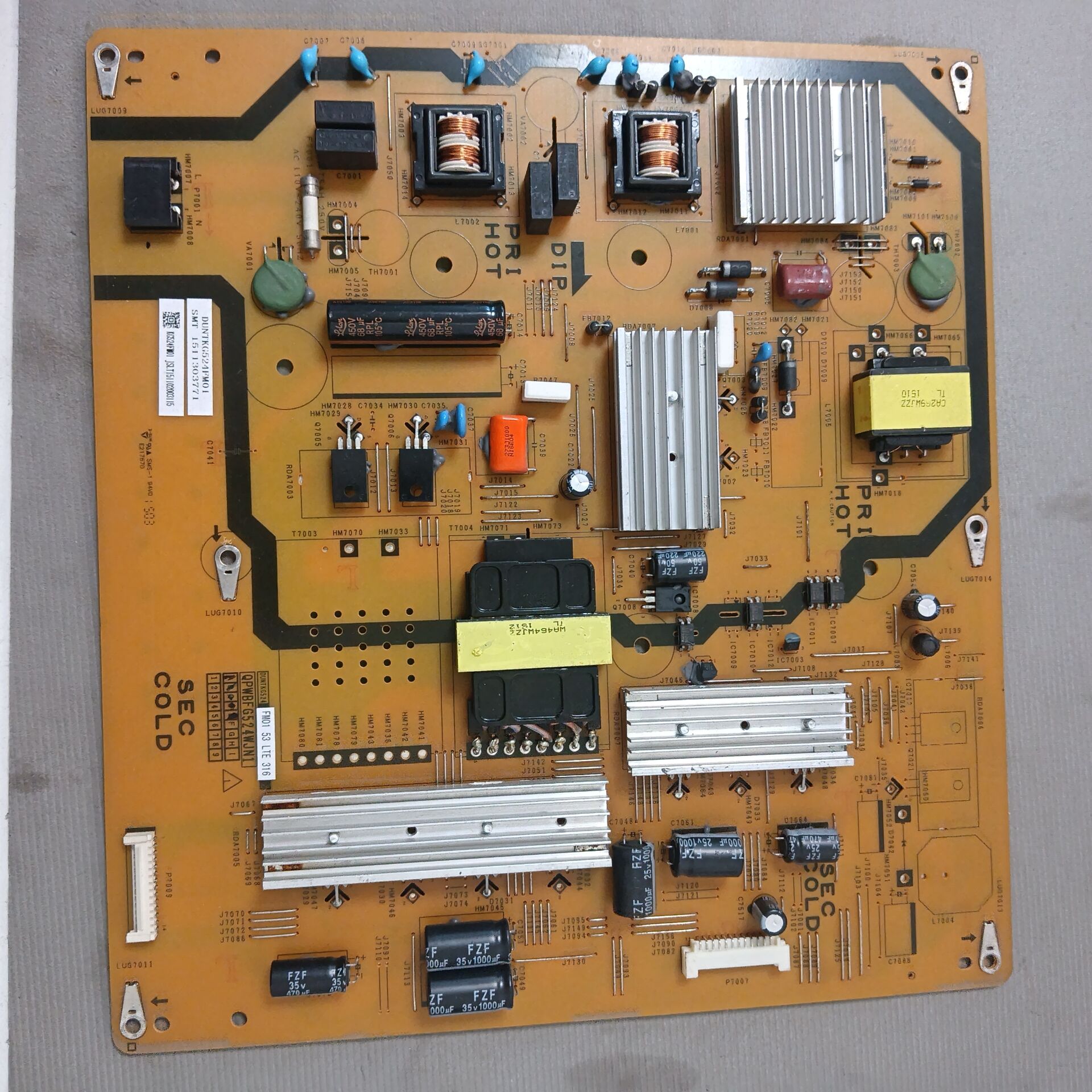 夏普LCD-50S3A 电源板DUNTKG524 QPWBFG524WJN1