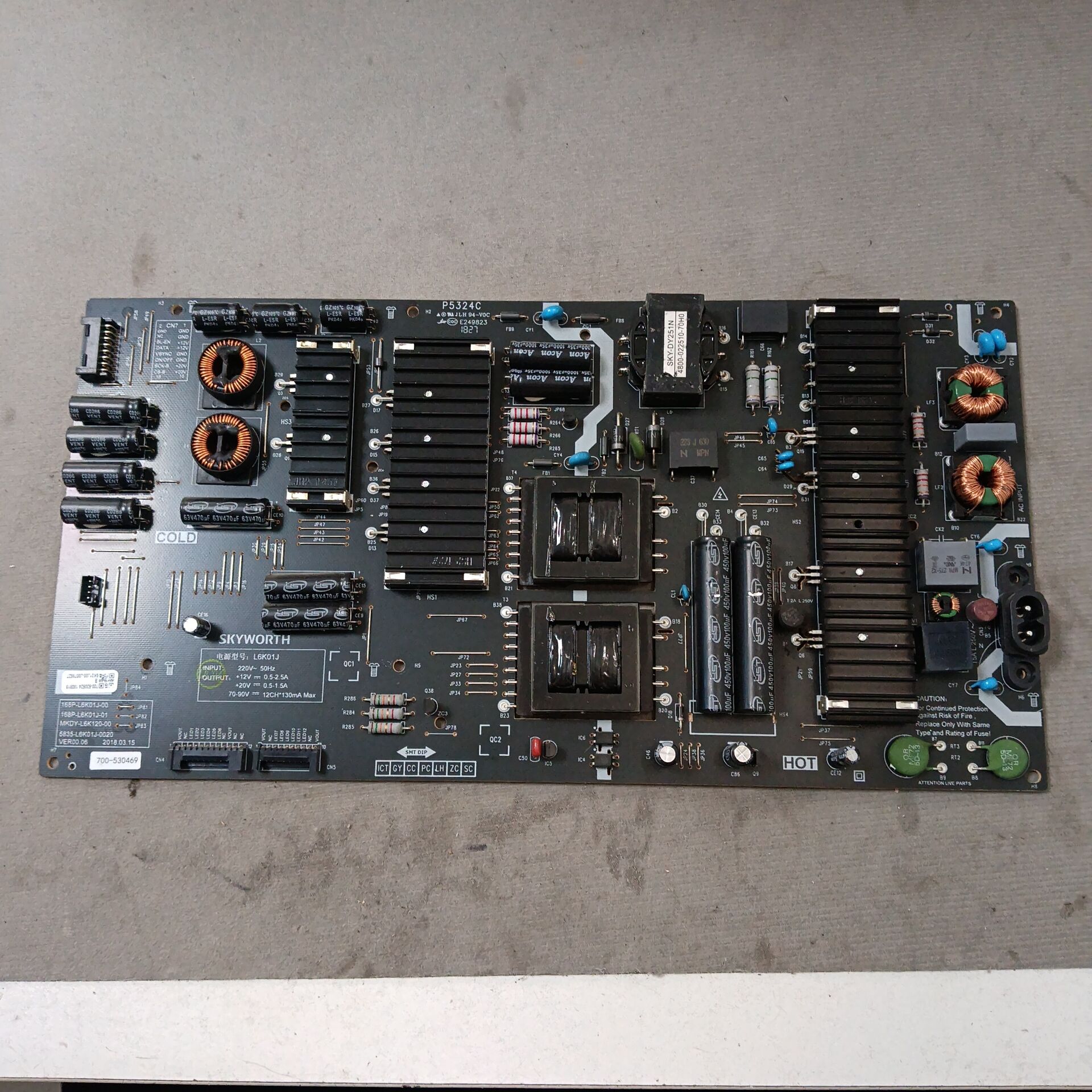 创维58Q5A 65Q6A电视电源板5835-L6K01J-0020 168P-L6K01J-00