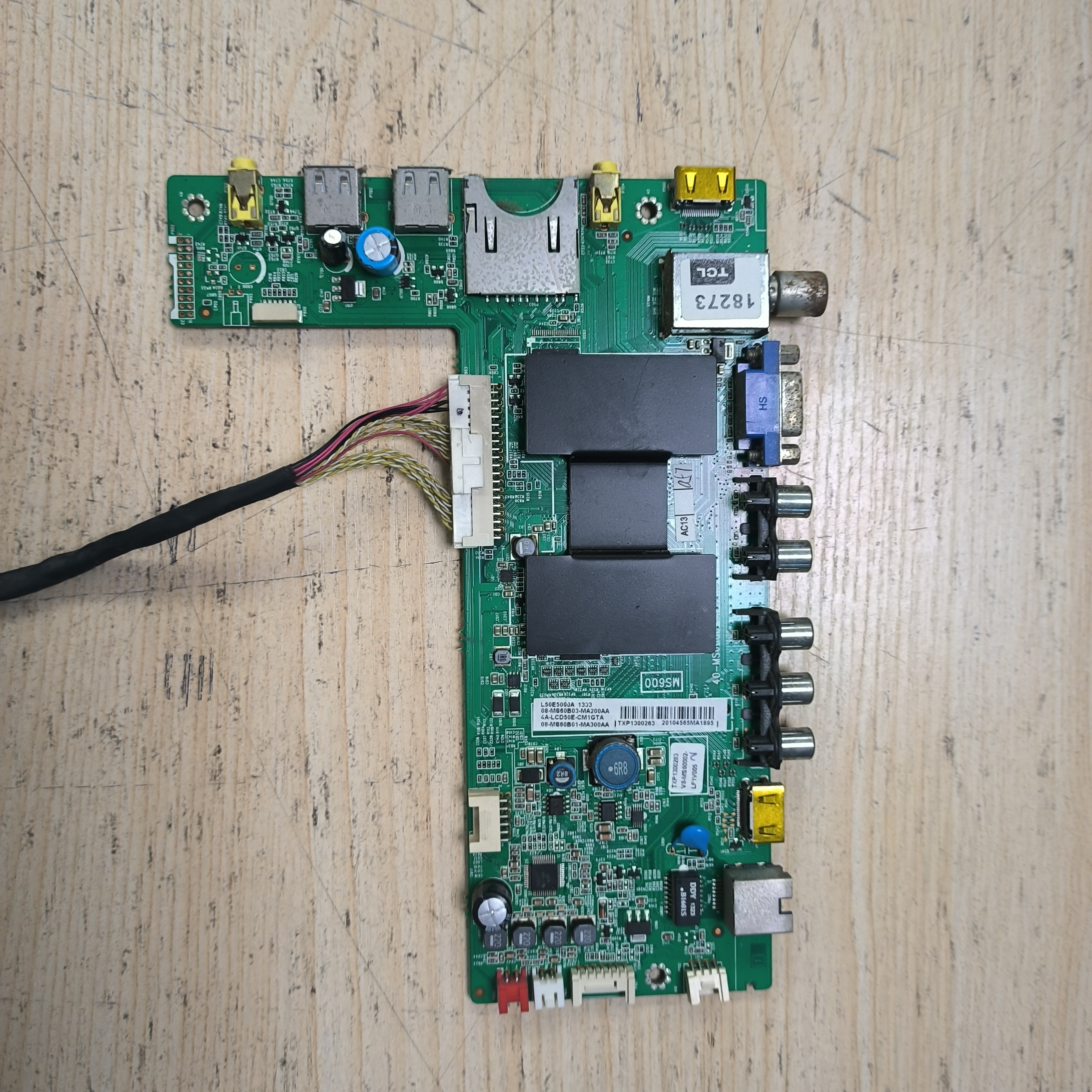 原装 TCL L50E5000A主板40-MS600B-MAC2HG屏V500HJ1-LE1