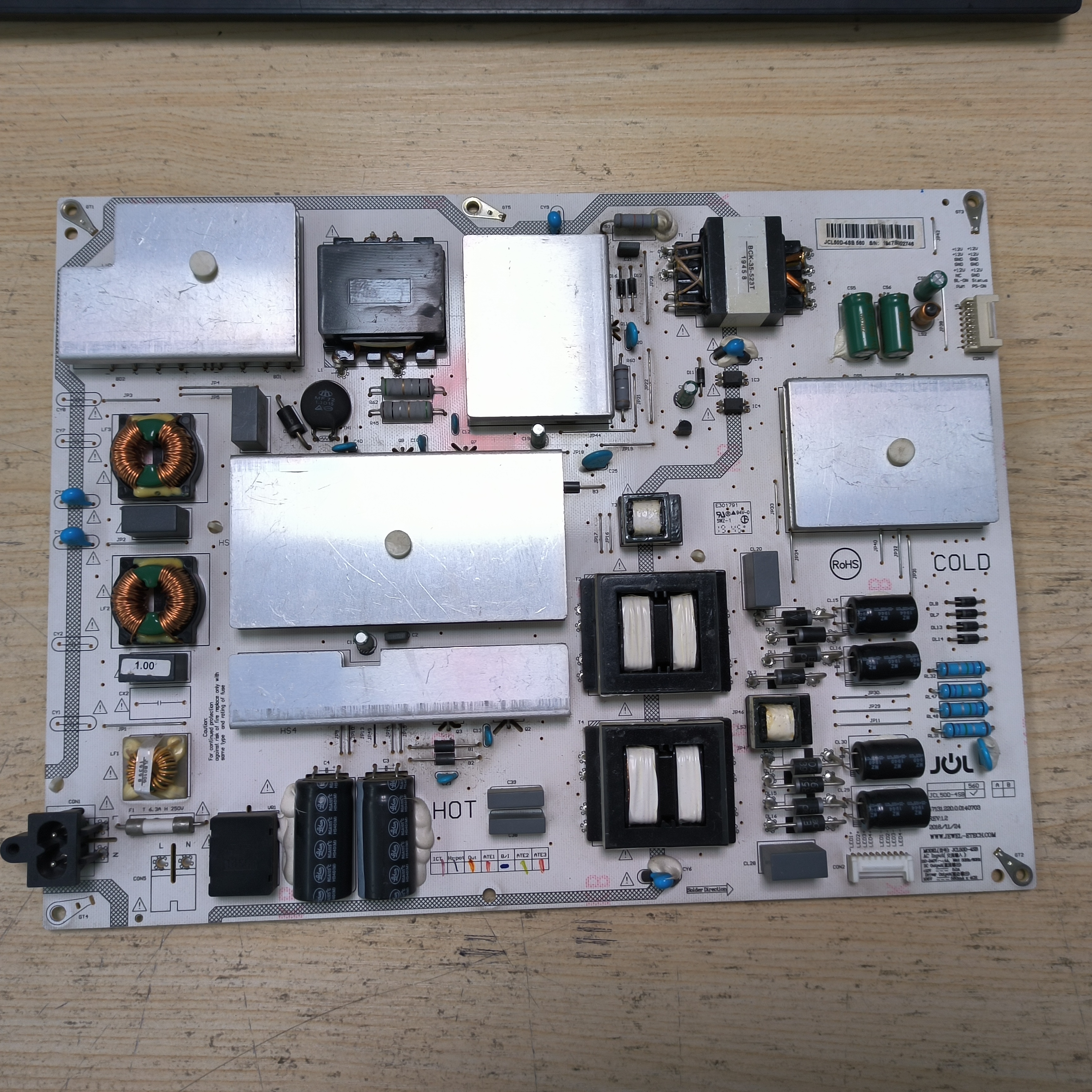 长虹75D3P电源板JCL50D-4SB 560 47131.220.0.0140703