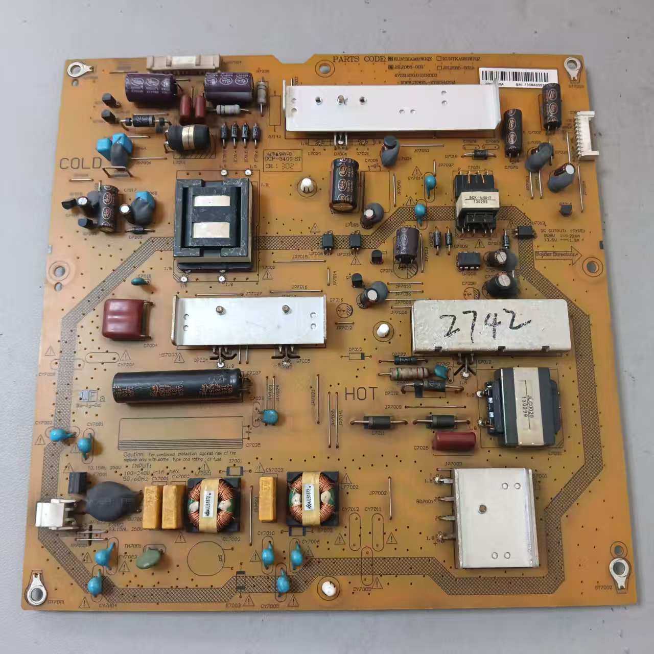 原装夏普LCD-40NX116A/40DS30 电源板RUNTKA982WJQZ JSL2085-003A