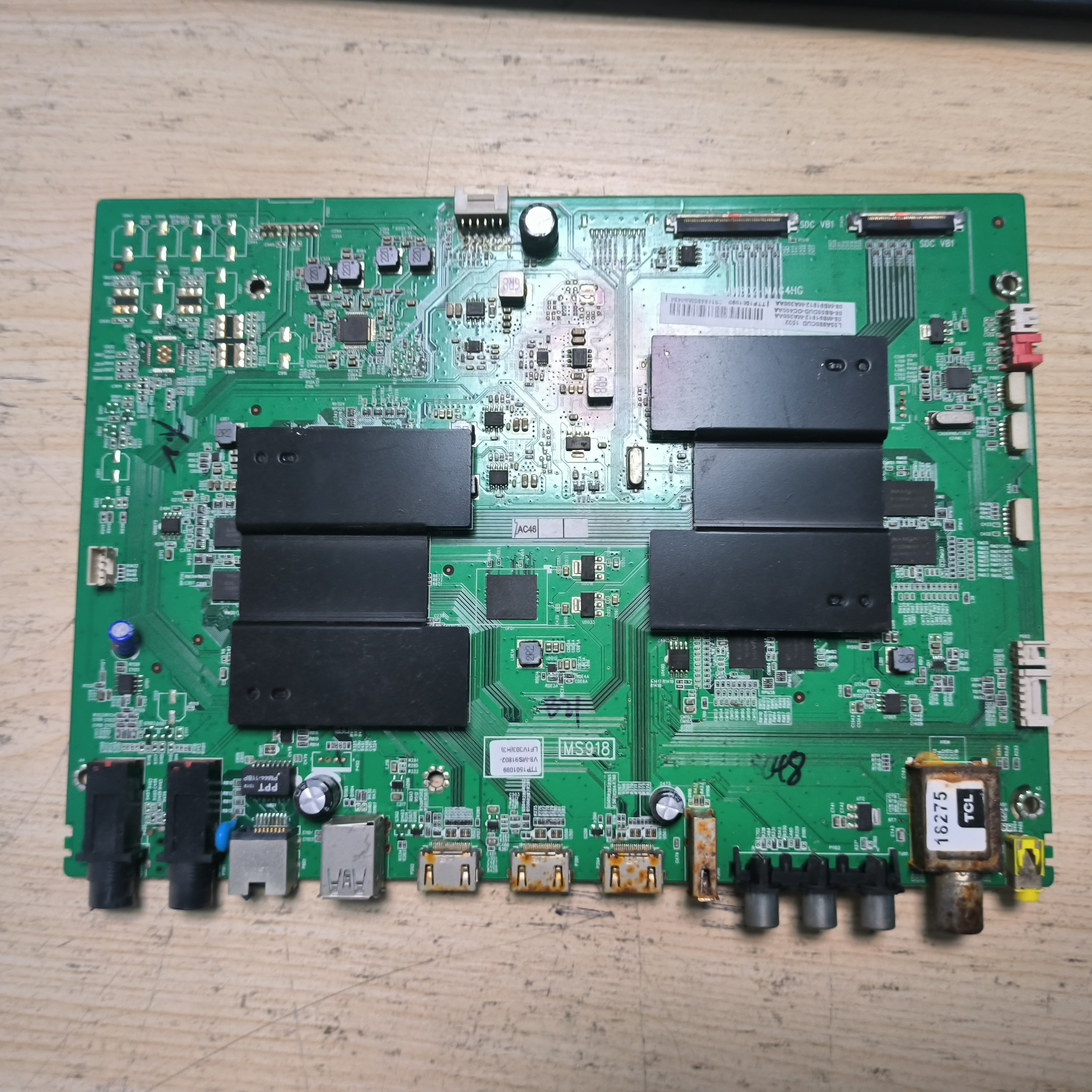 拆机TCL L55A980CUD主板40-M91802-MAG4HG屏LVU550SD1L SD9W00