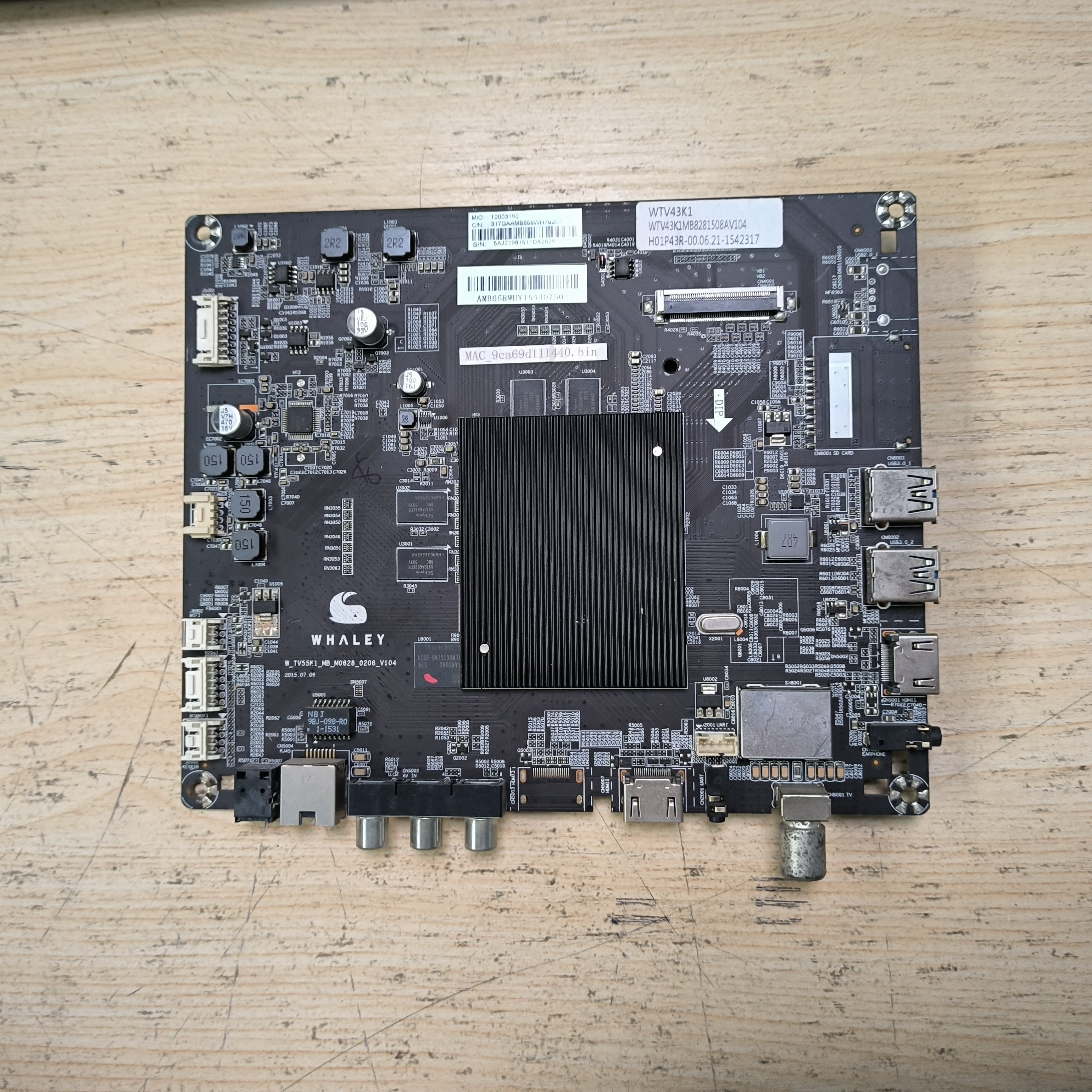 微鲸WTV43K1主W-TV55K1-MB-M0828-0208-V104屏TPT550U2-EGYSJM.G