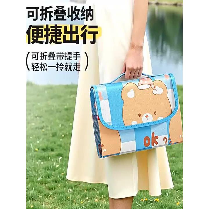 野餐垫防水户外高颜值可爱无纺布加厚防潮垫露营地垫折叠沙滩垫子