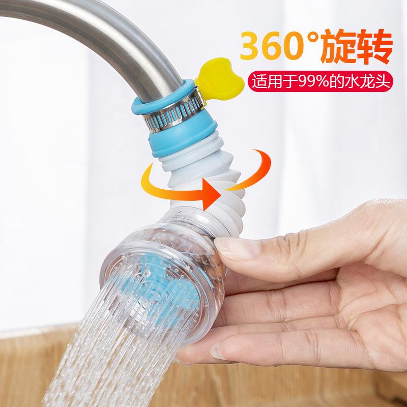 德国水龙头过滤器防溅头厨房净水可伸缩旋转带花洒节水神器麦饭石