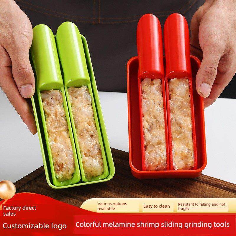 虾滑模具密胺餐具泰式火锅餐具竹筒鱼滑肉丸子装盘制作勺子器,餐饮具,盘,淘宝优惠券,粉丝福利购,淘宝优惠卷
