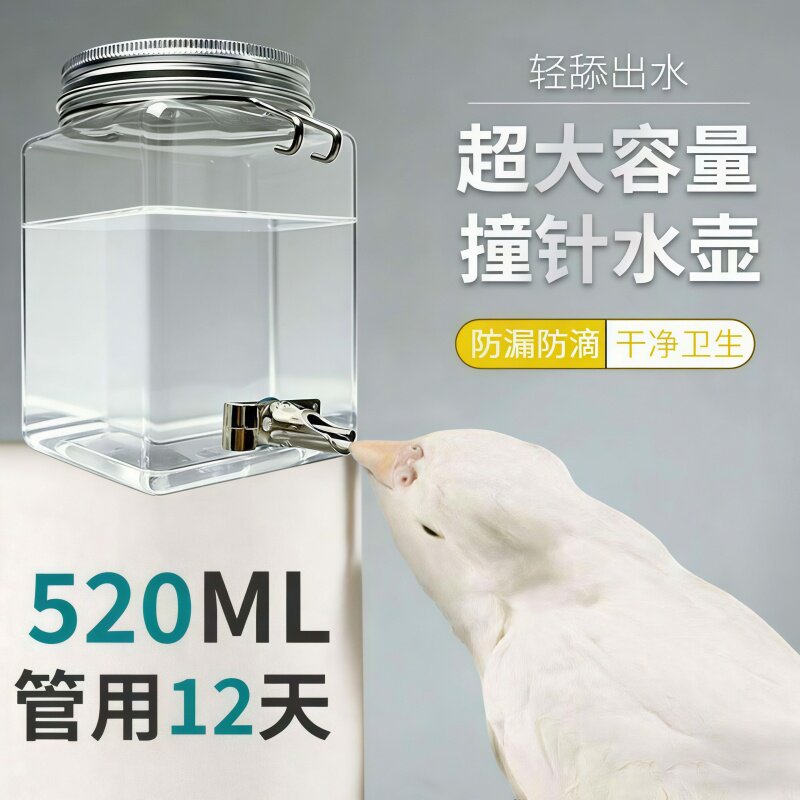 鹦鹉鸟用自动饮水器撞针水壶牡丹