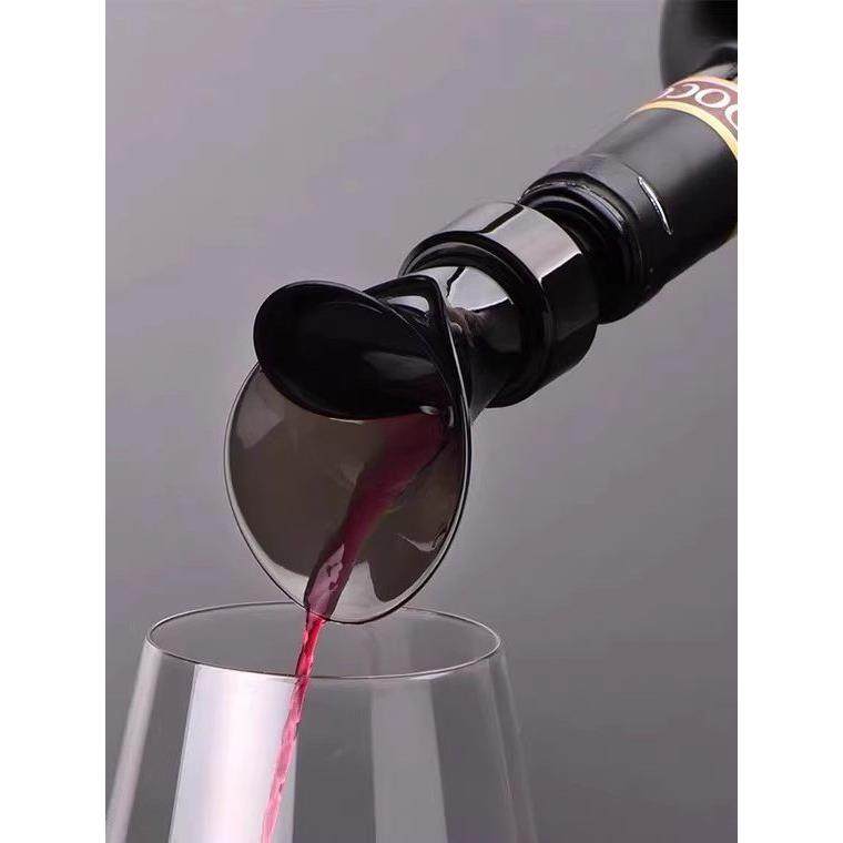 红酒瓶塞通用花瓣型倒酒器葡萄酒瓶酒嘴存酒密封保鲜二合一封口盖