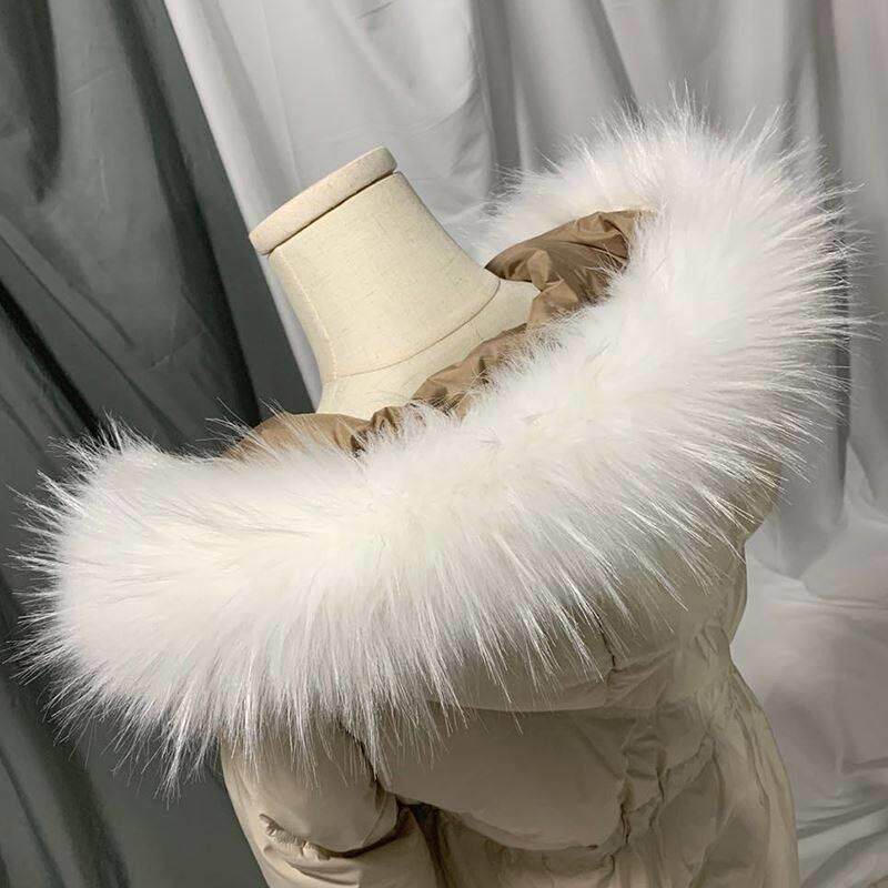 羽绒服帽子毛领单卖买专用大衣毛子派克服衣服可拆卸灰色的女