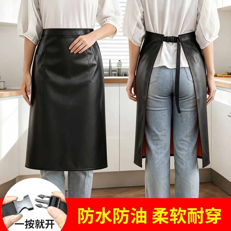 日本围裙半身防水女厨房餐饮专用防油工作时尚半腰围兜夏天男半截