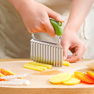 日式波纹刀304不锈钢日式狼牙土豆波浪刀具切菜神器多功能切薯片