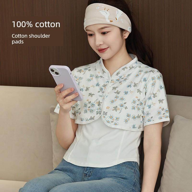 夏天薄款月子披肩女士晚上空调房产妇喂奶套护肩颈椎坎肩睡觉专用