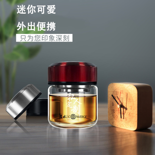 日本单层迷你小容量玻璃杯女便携加厚小巧小号杯子120ML泡茶水杯