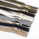 羽绒服专用拉链5号金属铜金色齿外套门襟羽开尾衣服开衫 夹克单头