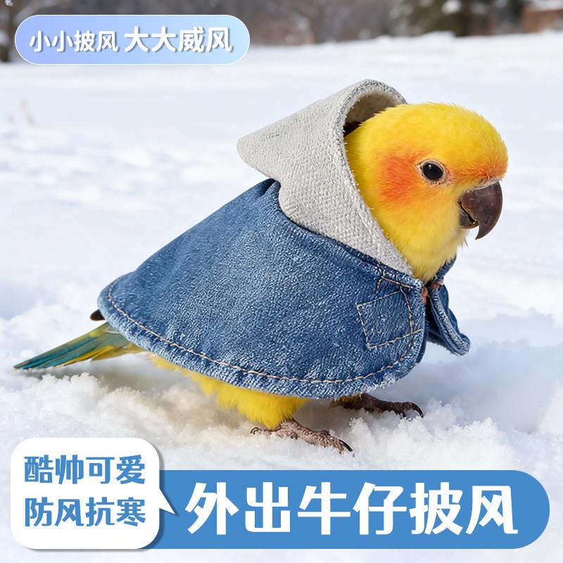 鹦鹉披风斗篷衣服加厚外出服虎皮牡丹玄凤小太阳和尚防风保暖服饰